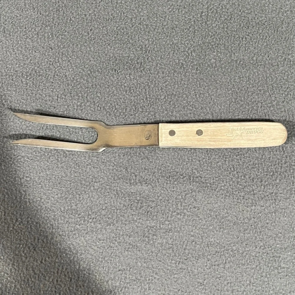 Vintage Niagara Cutlery Meat Fork 1st America‎ Drugs Advertising